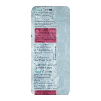 Gabantin NT 100mg/10mg Tablet