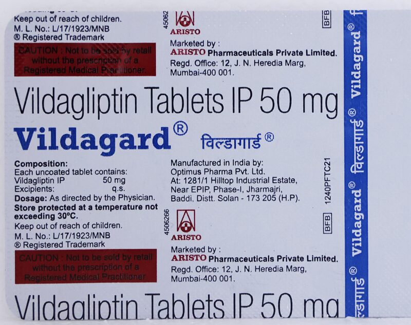 Vildagard 50mg Tablet