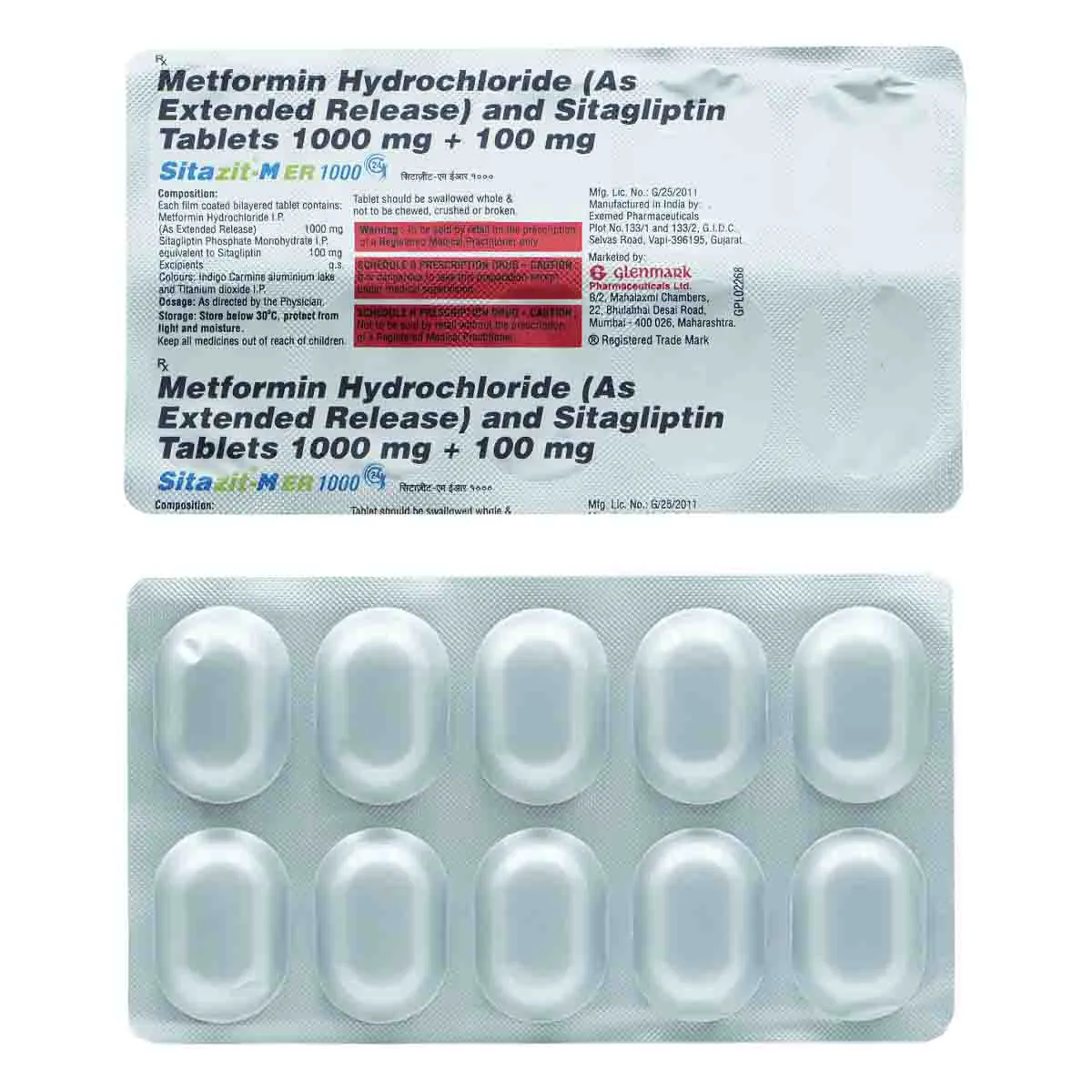 Sitazit-M ER 1000 Tablet