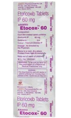 Etocox 60 mg Tablet