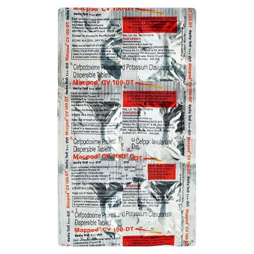 Macpod CV 100/62.5 Tablet DT