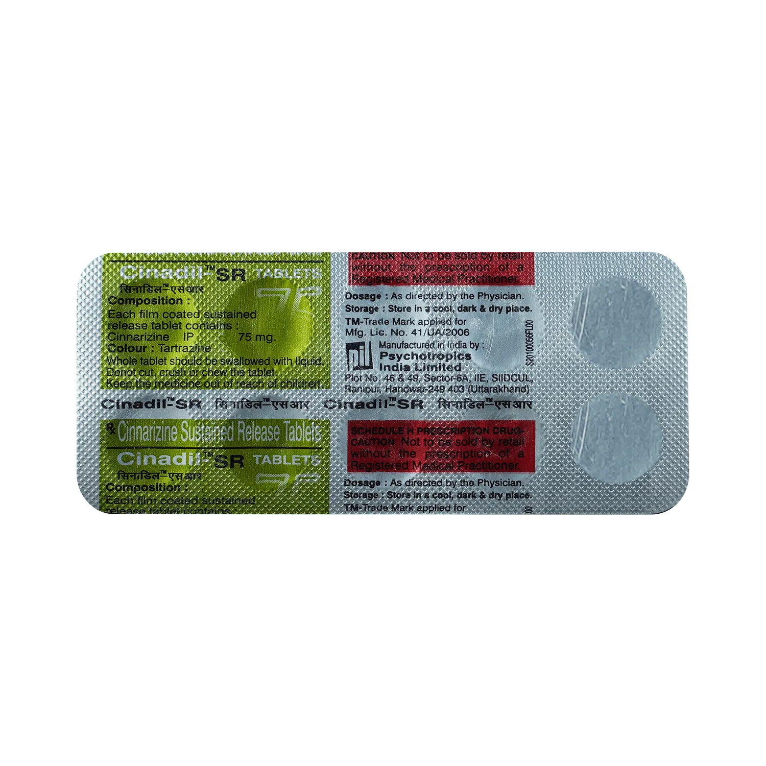 Cinadil 75mg Tablet SR