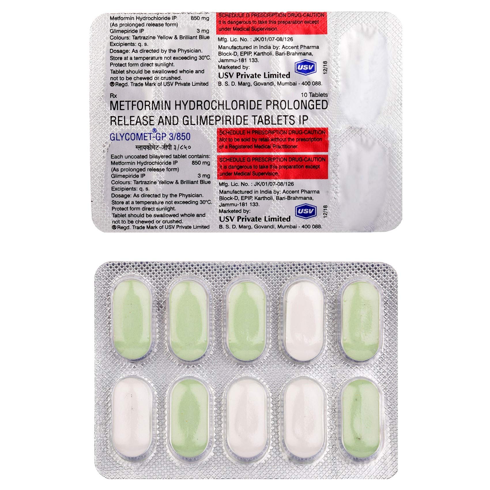 Glycomet-GP 3/850 Tablet PR