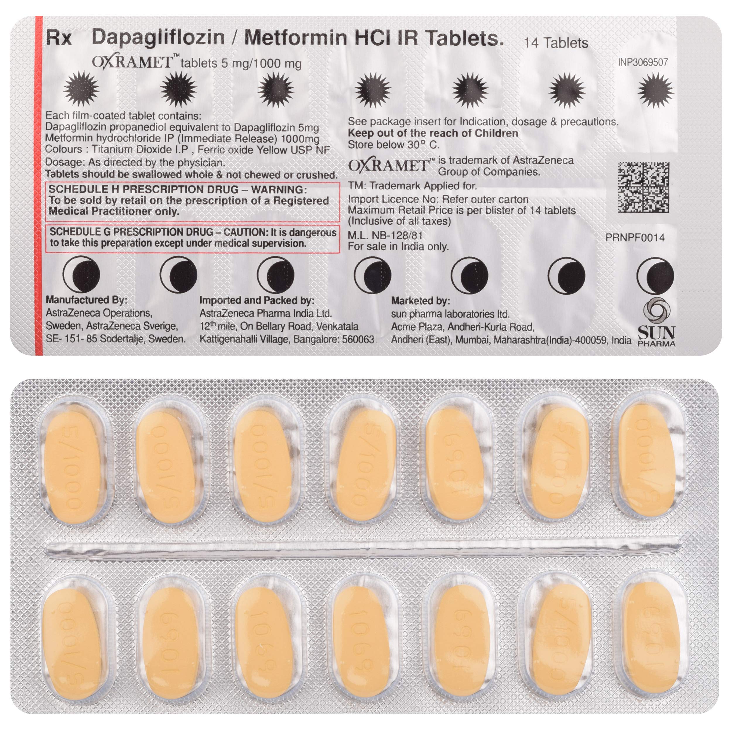 Oxramet 5mg/1000mg Tablet IR