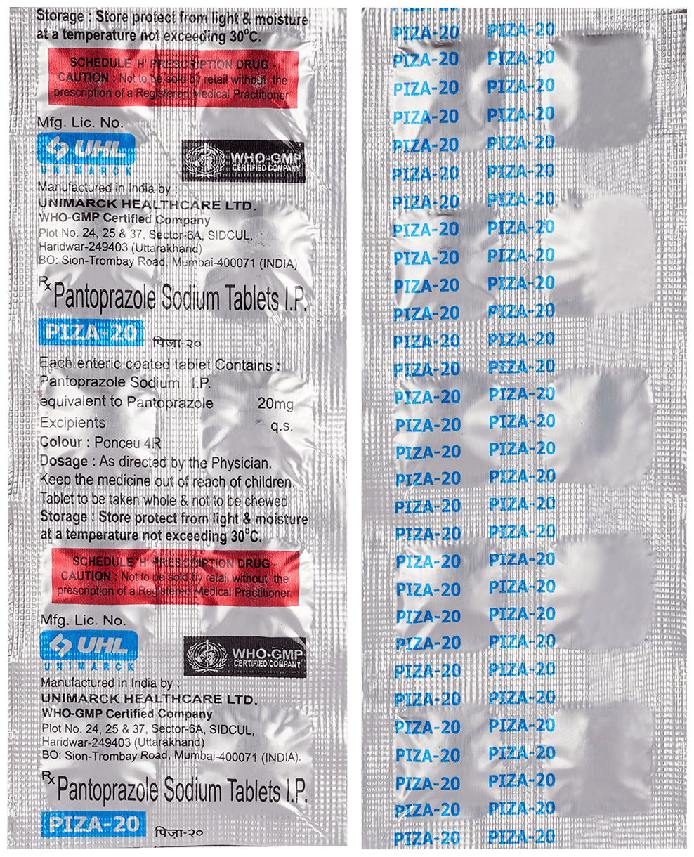 Piza 20mg Tablet