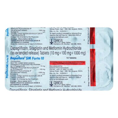 Dapaturn SM Forte 10mg/1000mg/100mg Tablet ER