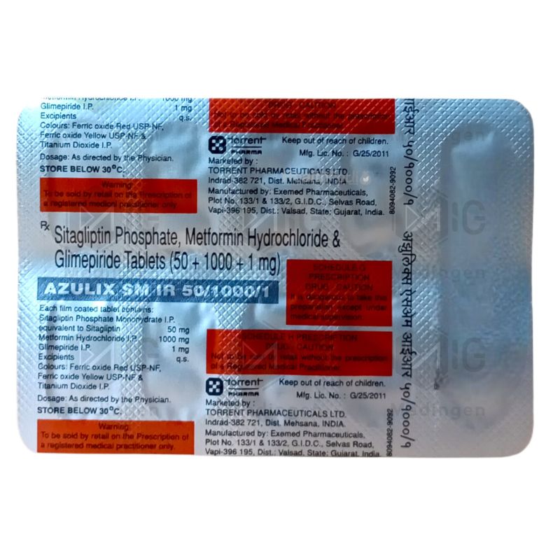 Azulix SM 50mg/1mg/1000mg Tablet IR
