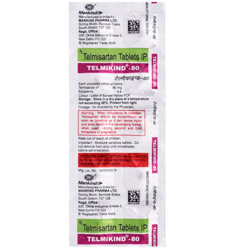 Telmikind 80 Tablet