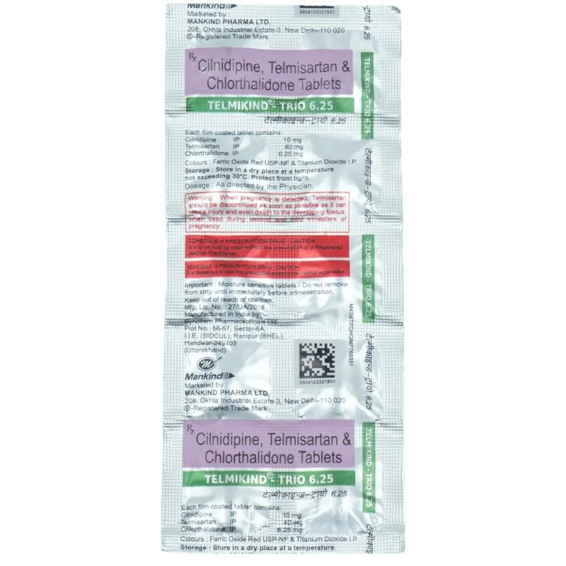 Telmikind-Trio 6.25 Tablet