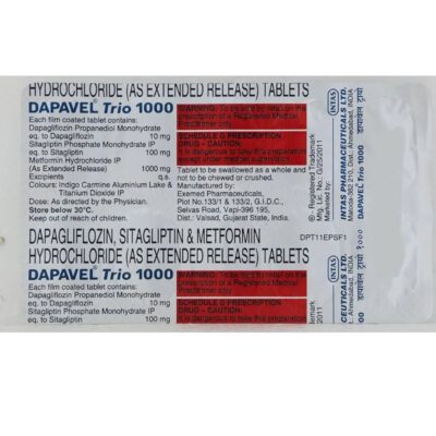 Dapavel Trio 1000 Tablet ER