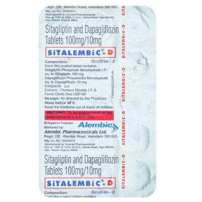 Sitalembic D 10mg/100mg Tablet