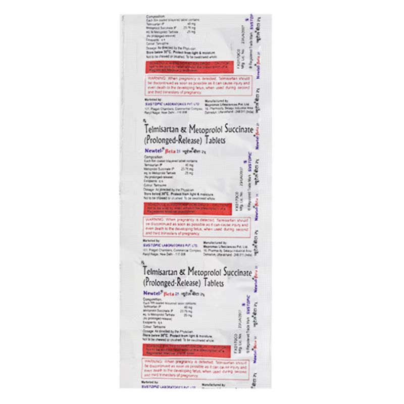 Newtel-Beta 25 Tablet PR