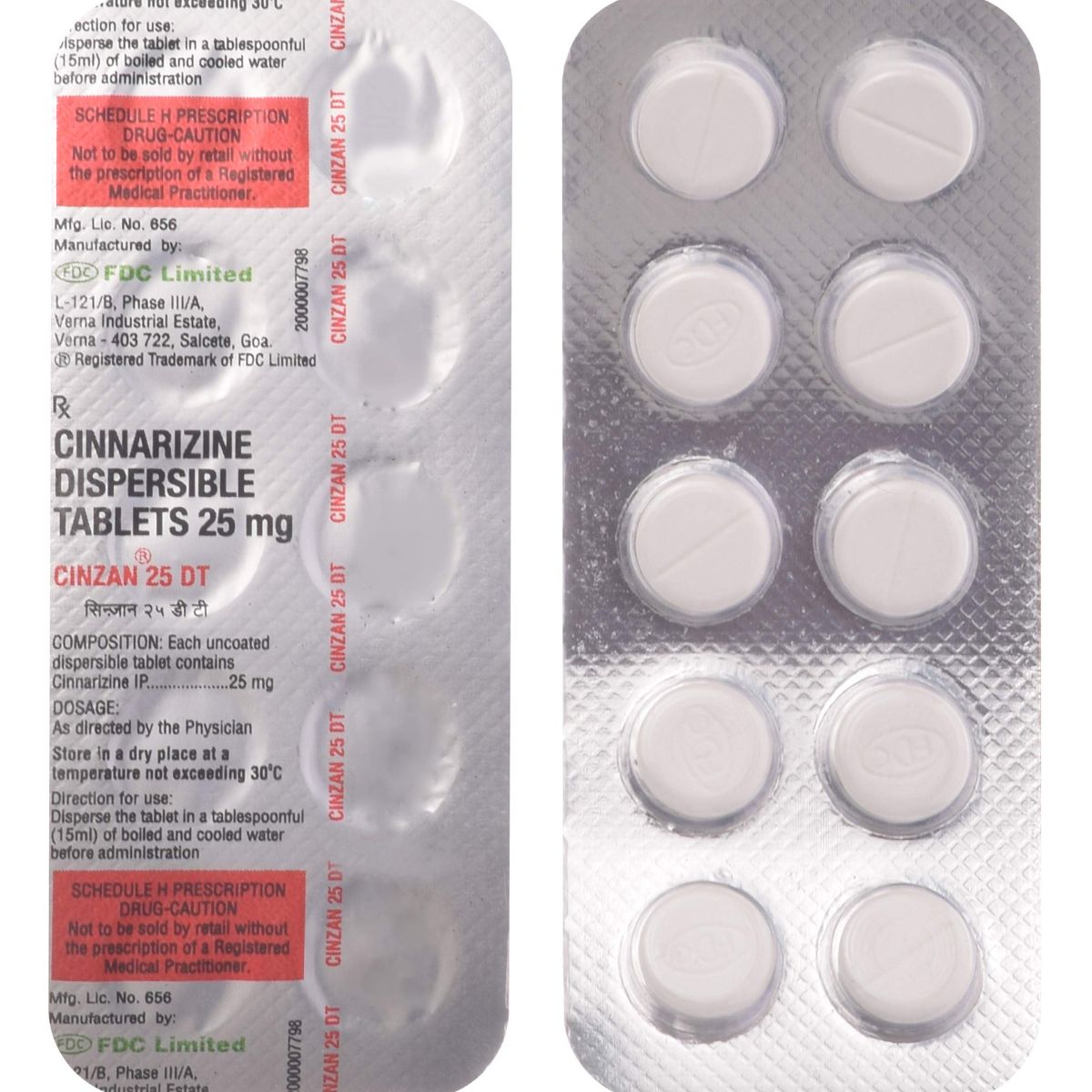 Cinzan 25 DT Tablet